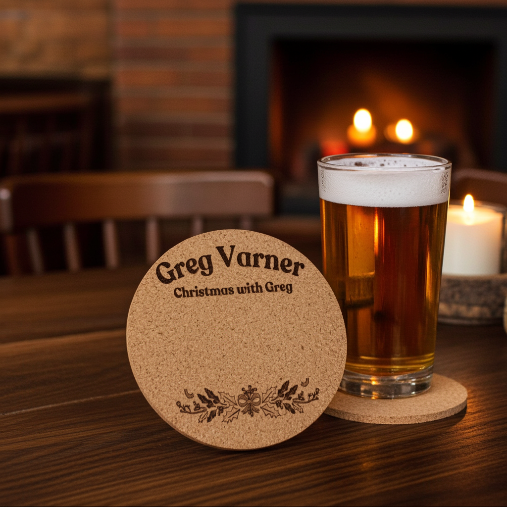 Laser Engraved Round Cork Coasters Laser Engraved Round Cork Coasters