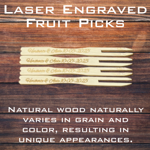 Laser Engraved Fruit Picks Laser Engraved Fruit Picks